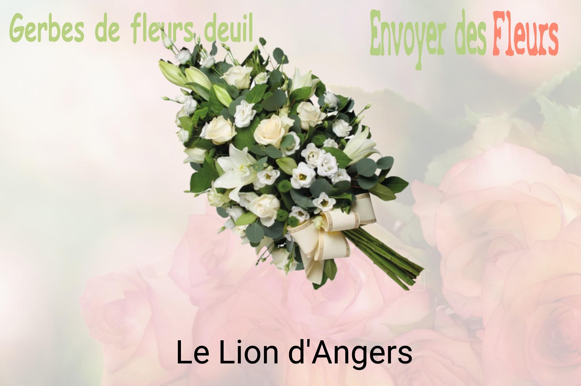 Gerbe de fleurs de deuil livrée à Le Lion-d'Angers